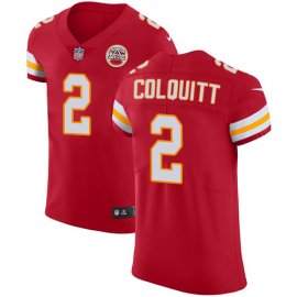 Nike Kansas City Chiefs #2 Dustin Colquitt Red Team Color Mens Stitched NFL Vapor Untouchable Elite Jersey