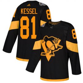 Adidas Pittsburgh Penguins #81 Phil Kessel Black Authentic 2019 Stadium Series Womens Stitched NHL Jersey