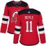 Adidas New Jersey Devils #11 Brian Boyle Red Home Authentic Womens Stitched NHL Jersey