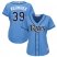 Tampa Bay Rays #39 Kevin Kiermaier Light Blue Alternate Womens Stitched MLB Jersey