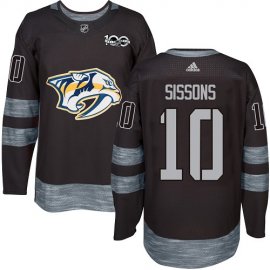 Adidas Nashville Predators #10 Colton Sissons Black 1917-2017 100th Anniversary Stitched NHL Jersey