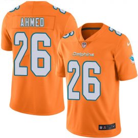Nike Miami Dolphins #26 Salvon Ahmed Orange Mens Stitched NFL Limited Rush Jersey