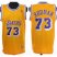 Los Angeles Lakers 73 Rodman Yellow Jersey Cheap