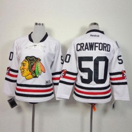 Chicago Blackhawks #50 Corey Crawford White 2015 Winter Classic Stitched Youth NHL Jersey