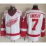 Detroit Red Wings #7 Ted Lindsay White CCM Throwback Stitched NHL Jersey