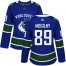 Adidas Vancouver Canucks #89 Alexander Mogilny Blue Home Authentic Womens Stitched NHL Jersey