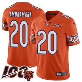 Nike Chicago Bears #20 Prince Amukamara Orange Youth 100th Season Stitched NFL Limited Rush Jersey