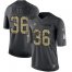 Nike Pittsburgh Steelers #36 Jerome Bettis Black Mens Stitched NFL Limited 2016 Salute to Service Jersey