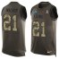 Nike Detroit Lions #21 Tracy Walker Green Mens Stitched NFL Limited Salute To Service Tank Top Jersey