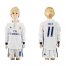 Real Madrid #11 Bale Home Long Sleeves Kid Soccer Club Jersey