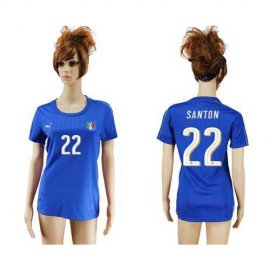 Womens Italy #22 Santon Home Soccer Country Jersey