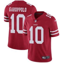 Nike San Francisco 49ers #10 Jimmy Garoppolo Red Team Color Mens Stitched NFL Vapor Untouchable Limited Jersey