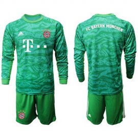 Bayern Munchen Blank Green Goalkeeper Long Sleeves Soccer Club Jersey