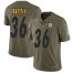 Nike Pittsburgh Steelers #36 Jerome Bettis Olive Mens Stitched NFL Limited 2017 Salute to Service Jersey