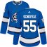 Adidas Winnipeg Jets #55 Mark Scheifele Blue Alternate Authentic Womens Stitched NHL Jersey