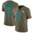Nike Miami Dolphins #1 Tua Tagovailoa Olive Mens Stitched NFL Limited 2017 Salute To Service Jersey
