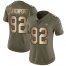Nike New Orleans Saints #92 Marcus Davenport Olive/Gold Womens Stitched NFL Limited 2017 Salute to Service Jersey