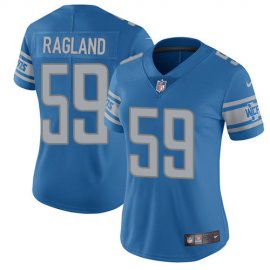 Nike Detroit Lions #59 Reggie Ragland Blue Team Color Womens Stitched NFL Vapor Untouchable Limited Jersey