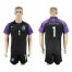 England #1 Forster Black Goalkeeper Soccer Country Jersey