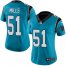 Nike Carolina Panthers #51 Sam Mills Blue Alternate Womens Stitched NFL Vapor Untouchable Limited Jersey