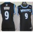 Cheap Women Minnesota Timberwolves 9 Ricky Rubio Black Revolution 30 Swingman NBA Jerseys