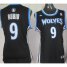 Cheap Women Minnesota Timberwolves 9 Ricky Rubio Black Revolution 30 Swingman NBA Jerseys