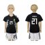 Argentina #21 Dybala Away Kid Soccer Country Jersey
