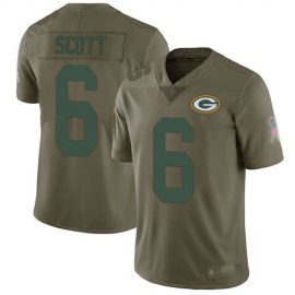 Nike Green Bay Packers #6 JK Scott Olive Mens Stitched NFL Limited 2017 Salute To Service Jersey