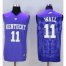 Kentucky Wildcats #11 John Wall Blue Basketball Stitched NCAA Jersey