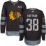 Adidas Chicago Blackhawks #38 Ryan Hartman Black 1917-2017 100th Anniversary Stitched NHL Jersey