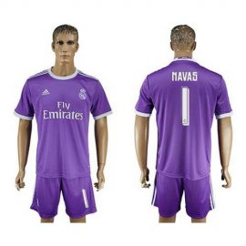 Real Madrid #1 Navas Away Soccer Club Jersey