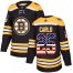 Adidas Boston Bruins #25 Brandon Carlo Black Home Authentic USA Flag Stitched NHL Jersey