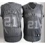 San Antonio Spurs 21 Tim Duncan Grey Static Fashion Swingman NBA Jersey Cheap