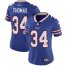 Nike Buffalo Bills #34 Thurman Thomas Royal Blue Team Color Womens Stitched NFL Vapor Untouchable Limited Jersey