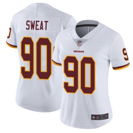 Nike Washington Football Team #90 Montez Sweat White Womens Stitched NFL Vapor Untouchable Limited Jersey