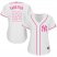 New York Yankees #52 C.C. Sabathia White/Pink Fashion Womens Stitched MLB Jersey