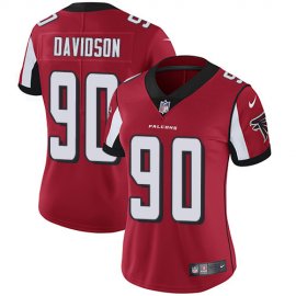 Nike Atlanta Falcons #90 Marlon Davidson Red Team Color Womens Stitched NFL Vapor Untouchable Limited Jersey