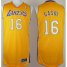 Revolution 30 Los Angeles Lakers 16 Pau Gasol Yellow NBA Jerseys Cheap