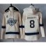 Los Angeles Kings #8 Drew Doughty Cream Sawyer Hooded Sweatshirt Stitched NHL Jersey
