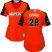 Colorado Rockies #28 Nolan Arenado Orange 2017 All-Star National League Womens Stitched MLB Jersey
