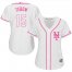 New York Mets #15 Tim Tebow White/Pink Fashion Womens Stitched MLB Jersey