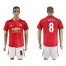 Manchester United #8 Mata Red Home Soccer Club Jersey