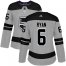 Adidas Los Angeles Kings #6 Joakim Ryan Gray Alternate Authentic Womens Stitched NHL Jersey
