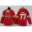 Washington Capitals #77 T.J Oshie Red Pullover Hoodie Stitched NHL Jersey