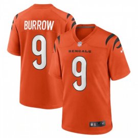 Cincinnati Cincinnati Bengals #9 Joe Burrow Orange Youth Nike Alternate Game Jersey