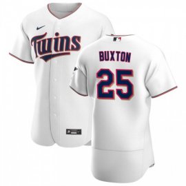 Minnesota Twins #25 Byron Buxton Mens Nike White Home 2020 Authentic Player MLB Jersey