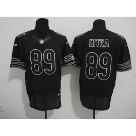 Nike Chicago Bears #89 Mike Ditka Black Shadow Mens Stitched NFL Elite Jersey