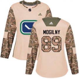 Adidas Vancouver Canucks #89 Alexander Mogilny Camo Authentic 2017 Veterans Day Womens Stitched NHL Jersey