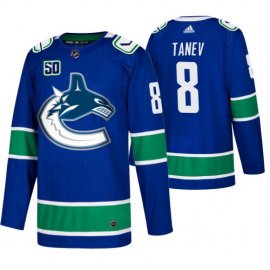 Mens Vancouver Canucks #8 Christopher Tanev Adidas Blue 2019-20 Home Authentic NHL Jersey