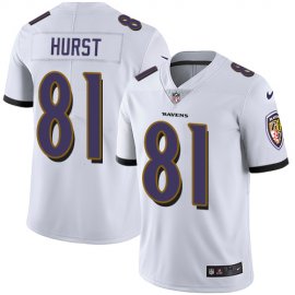 Nike Baltimore Ravens #81 Hayden Hurst White Mens Stitched NFL Vapor Untouchable Limited Jersey